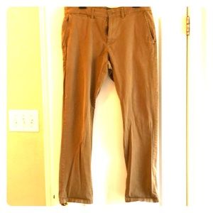 Men’s dark khaki slim fit pants